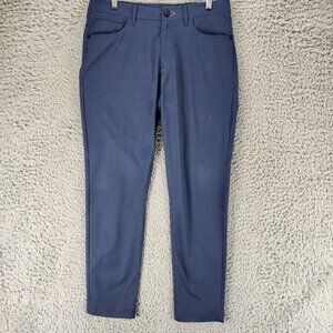 Public Rec Pants Mens 30x30 Blue Stretch Flat Front Casual Golf *Read*